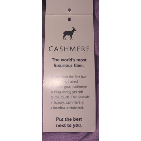 Valerie Stevens Purple Two Ply Cashmere Collared Sweater Size Petite Small - Picture 5 of 5